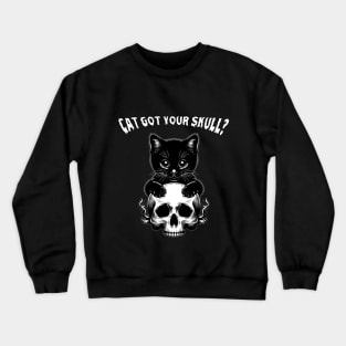 A Cute Black Cat Got Its Skull Crewneck Sweatshirt